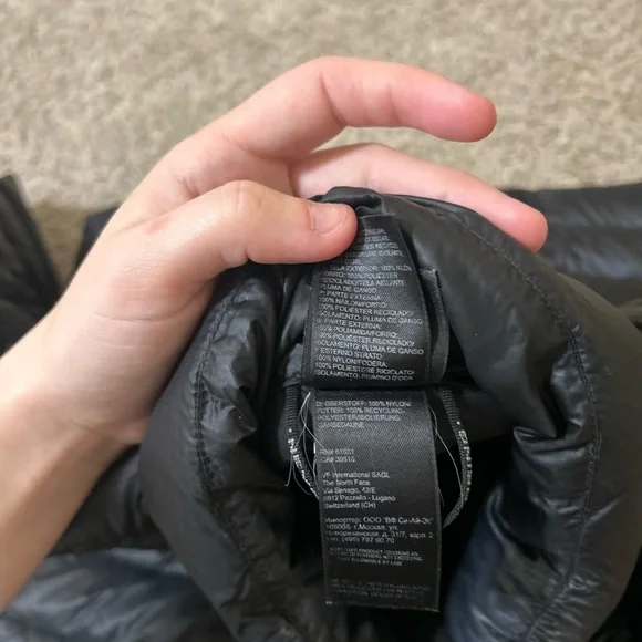 The North Face 700 Women's Black Puffer Trench Coat Jacket Size Small Full Zip S - Picture 9 of 15